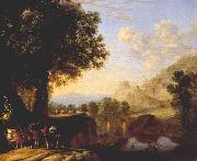 SWANEVELT, Herman van Italian Landscape with Bridge and Castle ar china oil painting reproduction